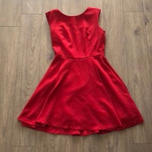 Sleeveless red cocktail dress